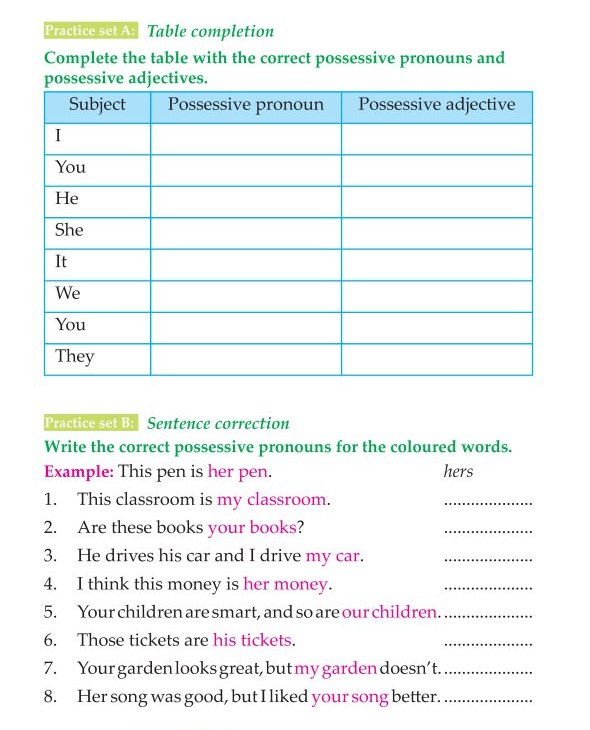 Form And Use Possessives 3rd Grade Worksheets